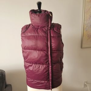 Sam Edelman Quelted Puffer Vest Burgundy